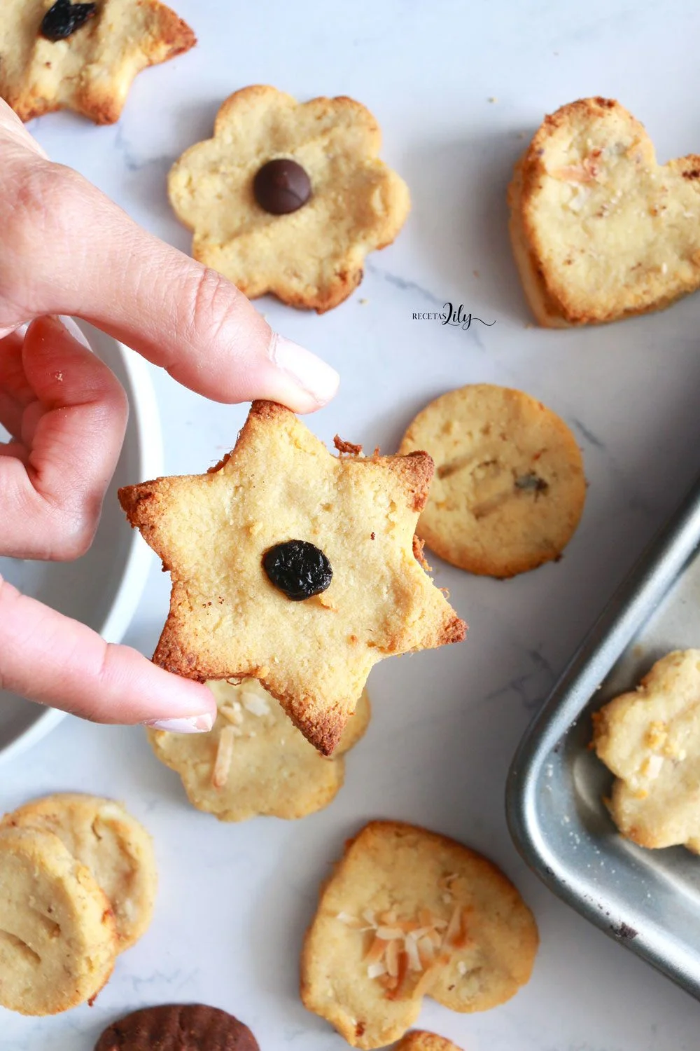 Galletas de mantequilla y galletas de chocolate sin azúcar