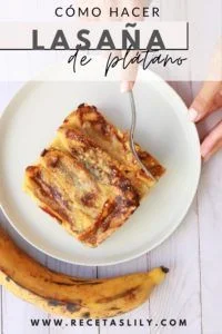 lasaña de platano y queso