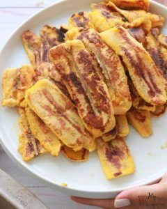 lasaña de platano y queso
