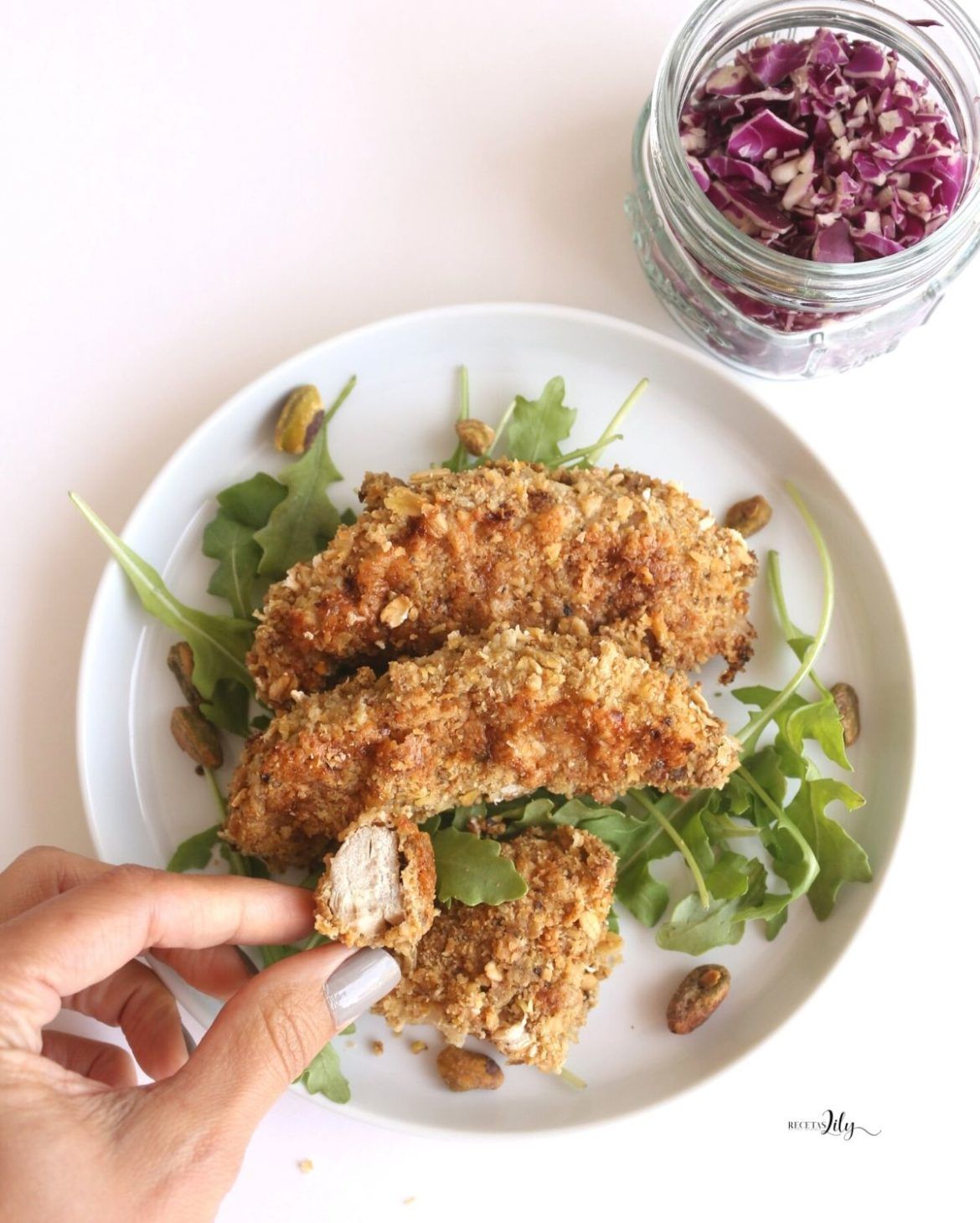 pollo empanizado no frito