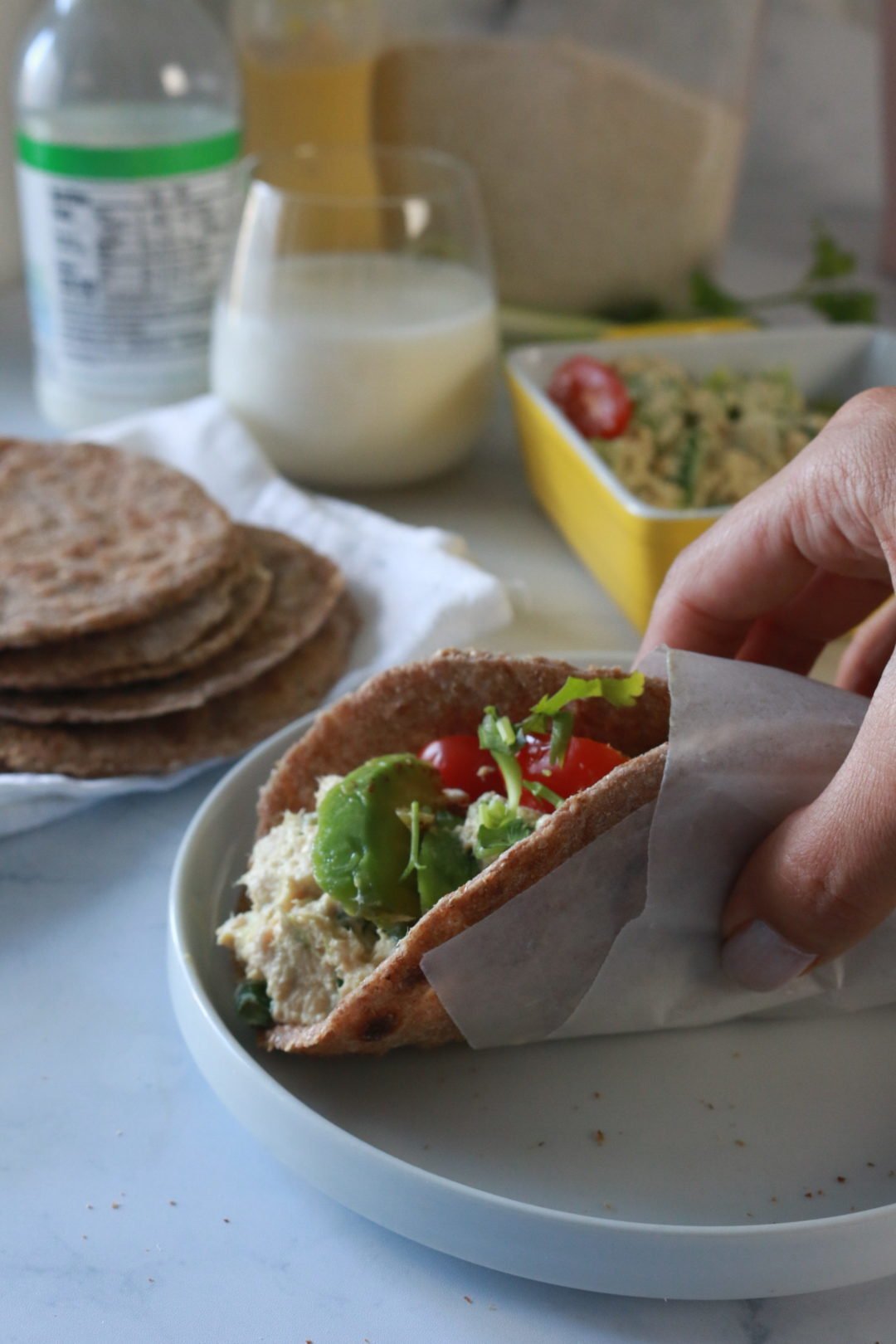 Tortillas wraps integrales de batata Recetas Lily