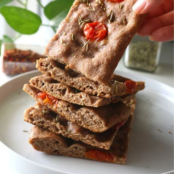 Receta de focaccia integral Receta de focaccia integral