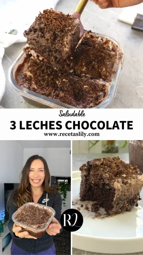 Postre Tres Leches De Chocolate Saludable - Recetas Lily